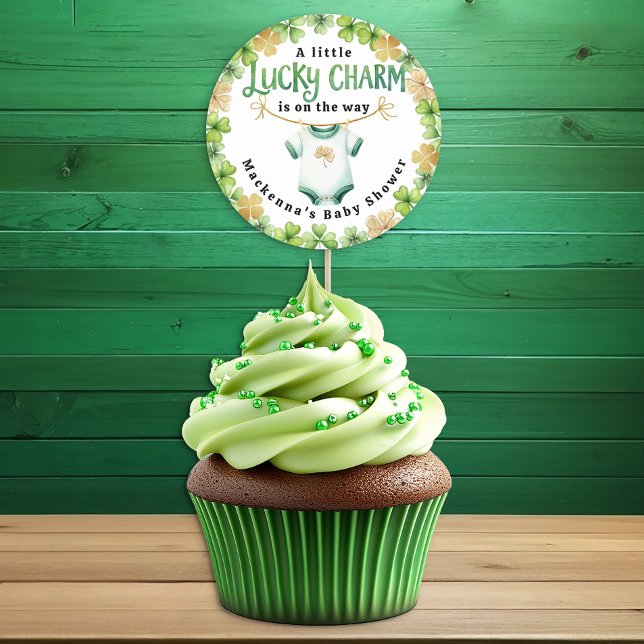 Lucky Charm Irish Baby Shower Favor Sticker (Favor Sticker)