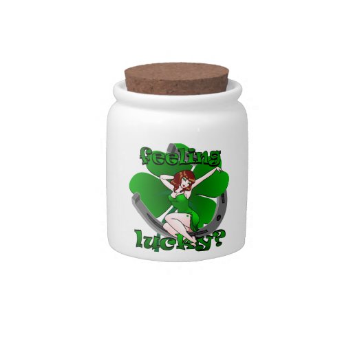 Lucky Charm Jar Lady Luck Pin_Up Girl Candy Jars