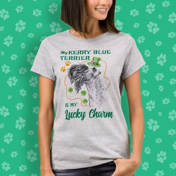 Lucky Charm Kerry Blue Terrier Irish Dog mom Funny