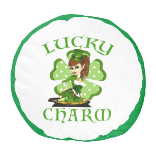 Lucky Charm Leprechaun Indoor Pouf