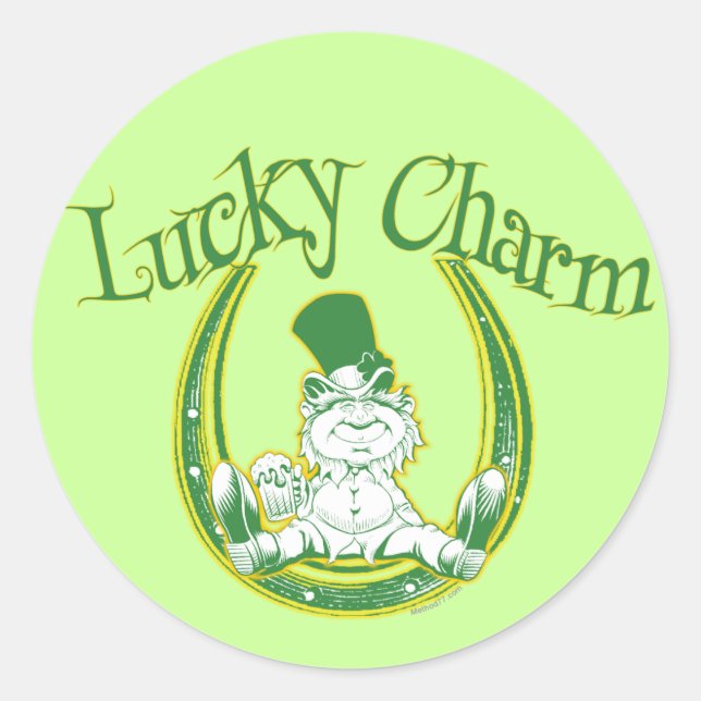 Lucky Charm Leprechaun Sticker (Front)