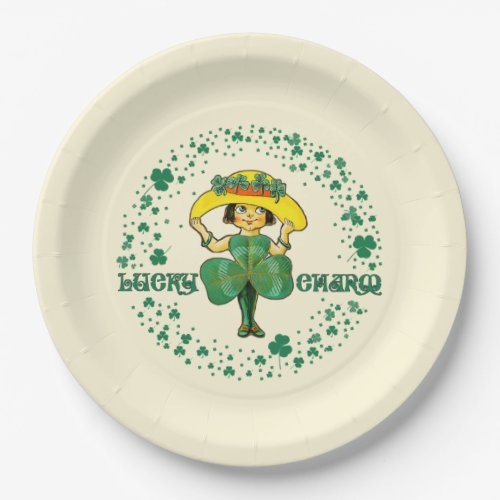 Lucky Charm Little Irish Girl StPatricks Day  Paper Plates