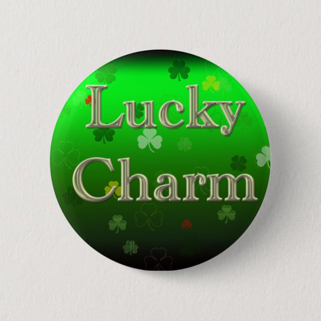 Lucky Charm Pinback Button (Front)