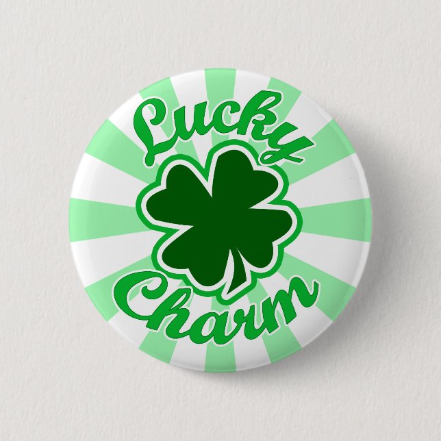 Lucky Charm Pinback Button (Front)