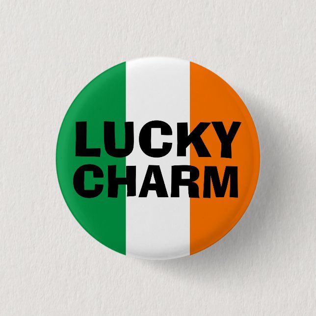 Lucky Charm Pinback Button (Front)