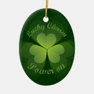 Lucky Charm Power On Ceramic Ornament