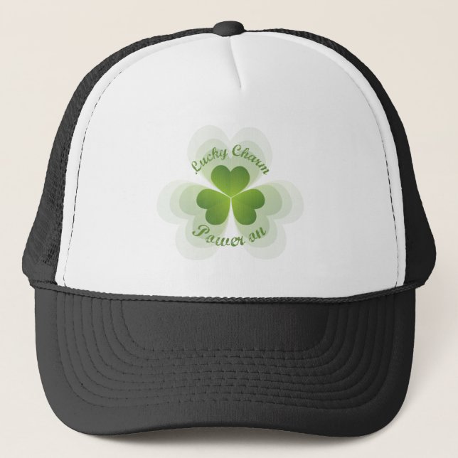 Lucky Charm Power On Trucker Hat (Front)