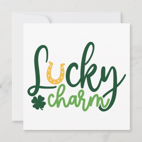 Lucky Charm Saint Patricks Day St Paddys Parade  Holiday Card