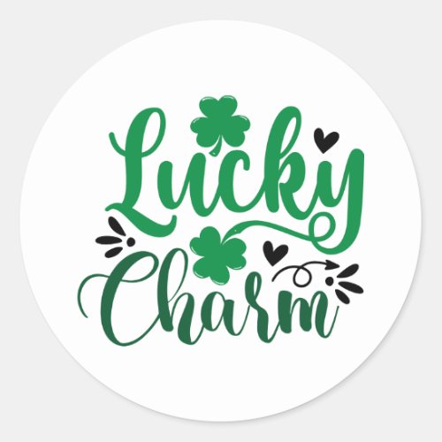 Lucky Charm Shamrock Classic Round Sticker