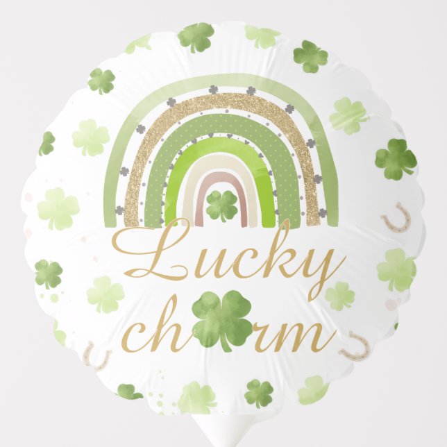 Lucky Charm Shamrock Party Balloon (Front)