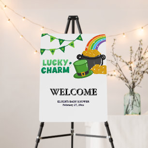 Lucky Charm Shamrock St. Patrick's Day Baby Shower Foam Board