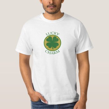 Lucky Charm Shirt With Four Leaf Clover by astralcity at Zazzle