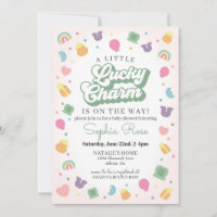 Lucky Charm St Patricks Day Baby Shower Invitation