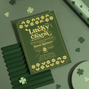 Lucky Charm st Patrick's day baby shower Invitation