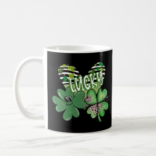 Lucky Charm St Patricks Day Graphic Shamrock Heart Coffee Mug