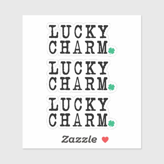 Lucky Charm St Patricks Day Lucky Clover Sticker (Sheet)