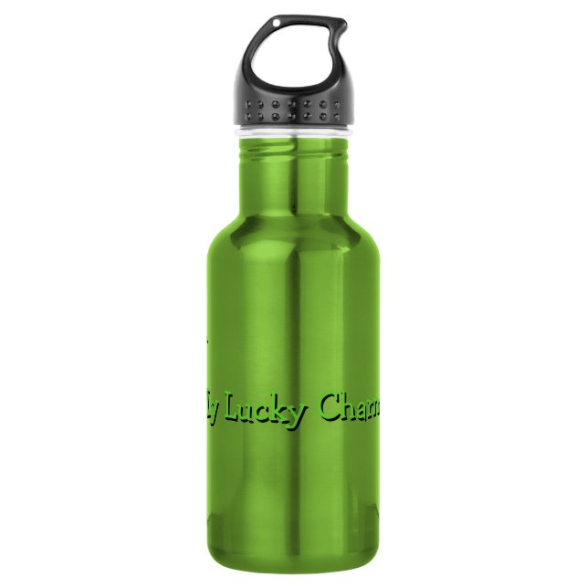 Lucky Charm St. Patrick's Pinup Girl Water Bottle (Front)