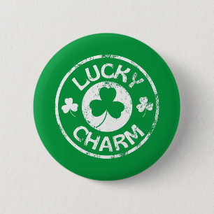 Lucky Charm Vintage St Patrick's Day Button