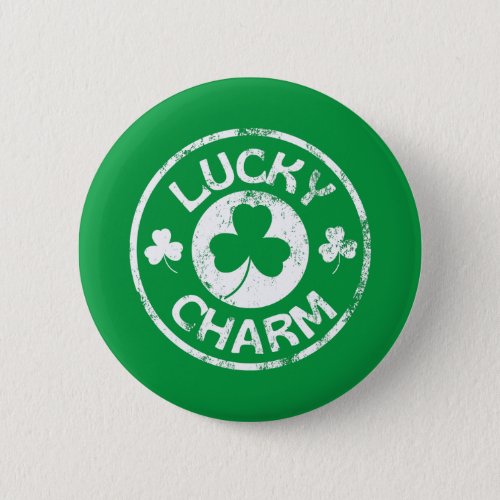 Lucky Charm Vintage St Patricks Day Button