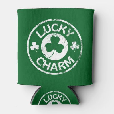 Lucky Charm Vintage St Patrick's Day Can Cooler