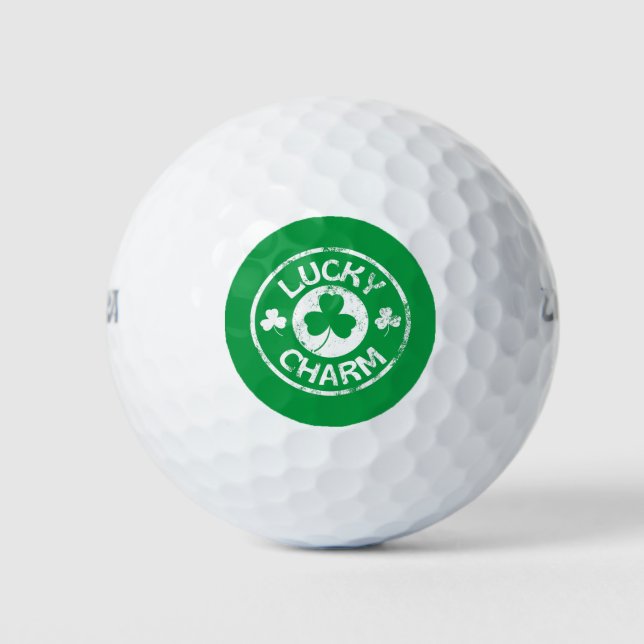 Lucky Charm Vintage St Patrick's Day Golf Balls (Front)