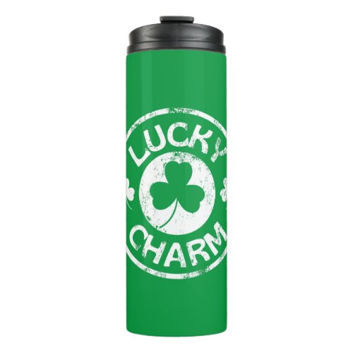 Lucky Charm Vintage St Patricks Day Thermal Tumbler