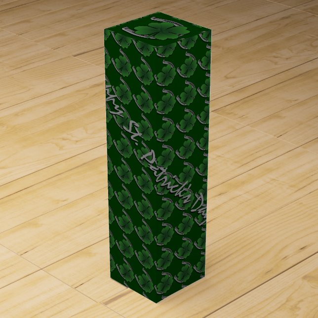 Lucky Charm Wine Box Custom Good Luck Gift Box (Front)
