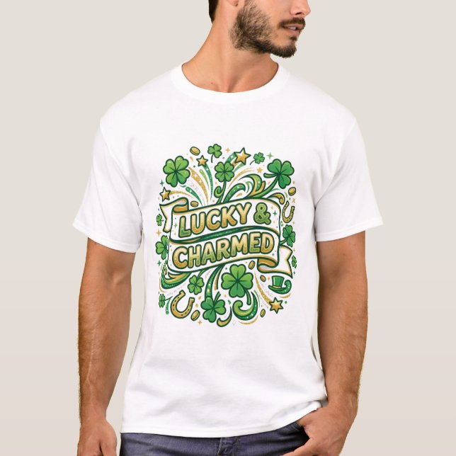 Lucky & Charmed St. Patrick’s Day Shirt (Front)