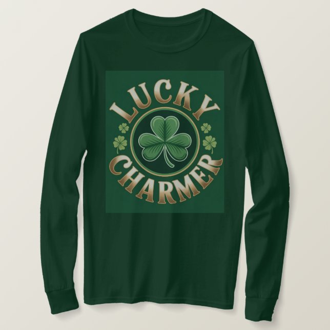 Lucky Charmer Basic Long Sleeve T-Shirt (Design Front)