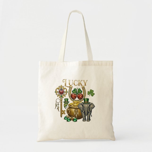 Lucky Charms And good fortune Symbols St patrick's Tote Bag (Front)