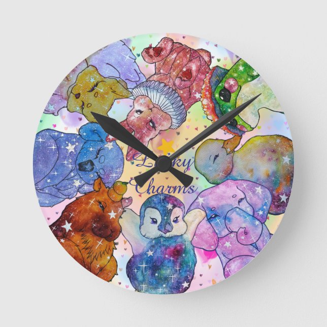 Lucky Charms Round Clock (Front)