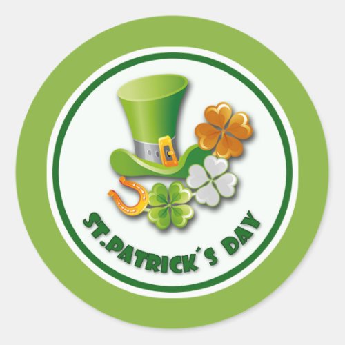 Lucky Charms StPatricks Day Classic Round Sticker