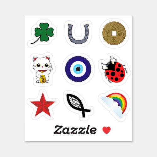 Lucky Charms Symbols Sticker Pack Collection