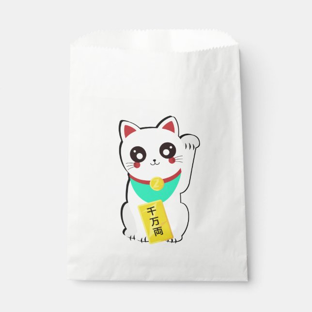 Lucky Chinese Cat Favor Bag (Front)
