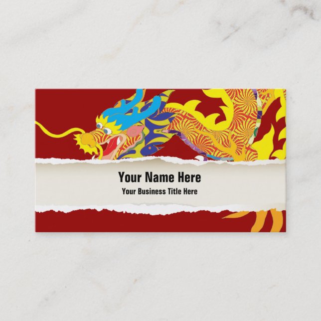 Lucky Chinese Dragon Business Card (Front)