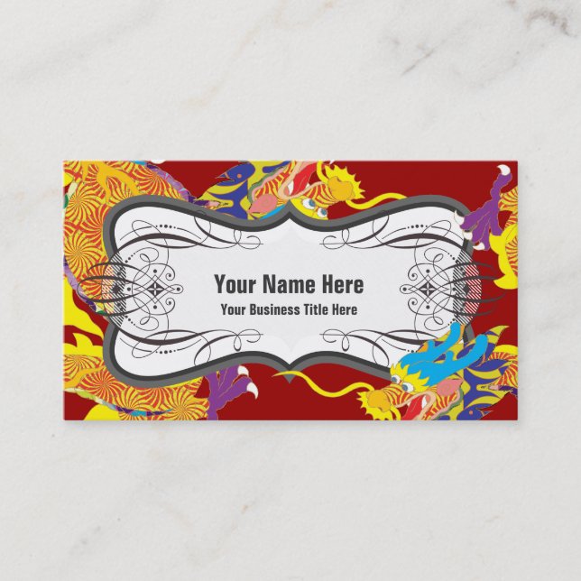 Lucky Chinese Dragon Business Card (Front)