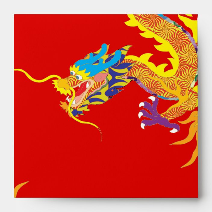 chinese new year dragon envelope