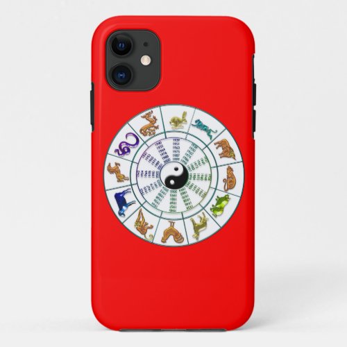 Lucky Chinese Zodiac Wheel Chinese Astrology iPhone 11 Case