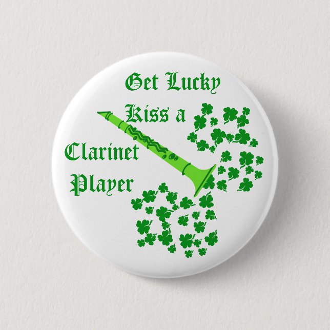 Lucky Clarinet Button (Front)