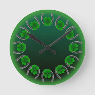 Lucky Clock St. Patrick's Lucky Charm Wall Clock