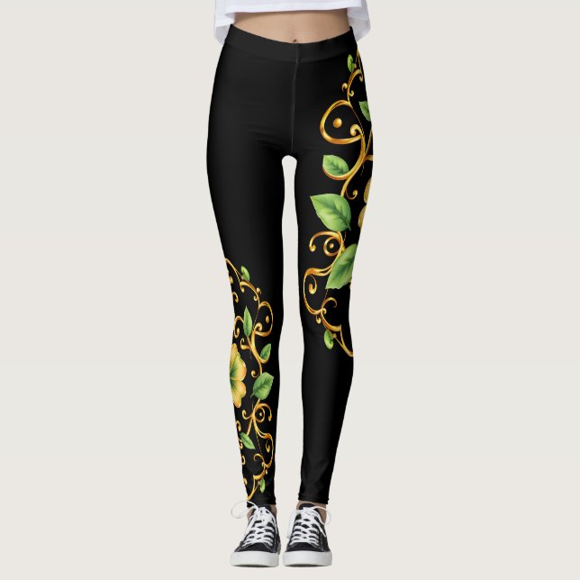 Lucky Clover 🍀 A Timeless Symbol of Good Fortune Leggings (Front)