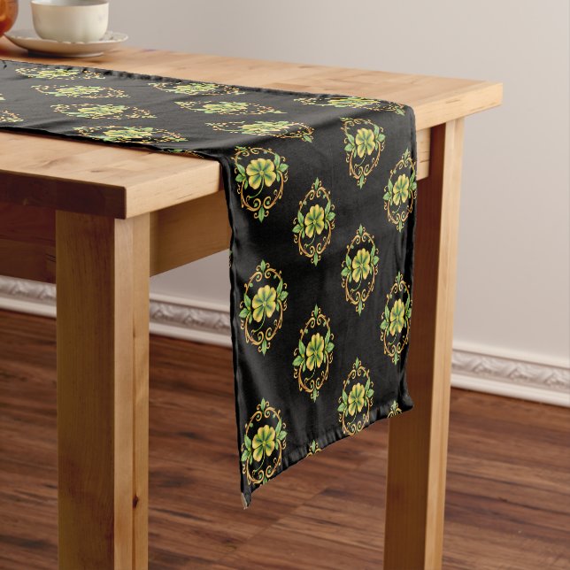 Lucky Clover 🍀 A Timeless Symbol of Good Fortune Short Table Runner (In Situ)