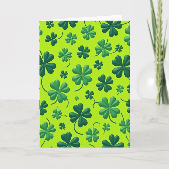 Lucky Clover Abundance Green Card (Front)