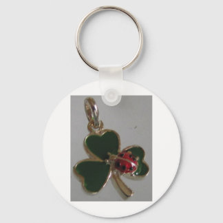 lucky clover and ladybird keychain