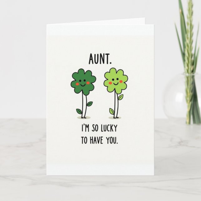 Lucky Clover Aunt Card (Front)