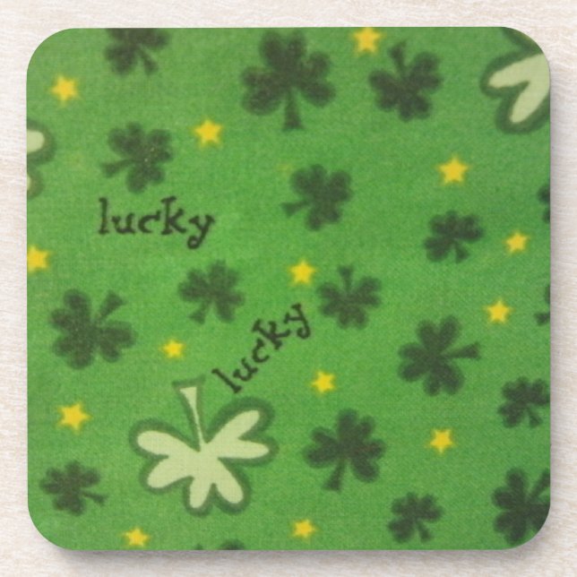 Lucky Clover Beverage Coaster (Front)