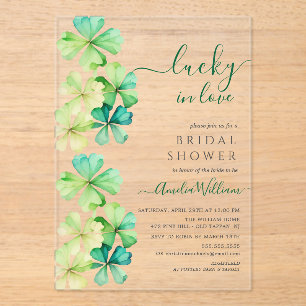 Lucky Clover Bridal Shower Invitation