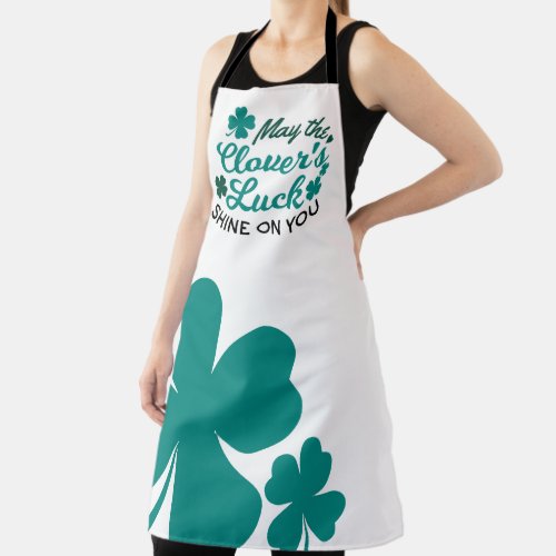 Lucky Clover Charm _ May the Clovers Luck Shine Apron