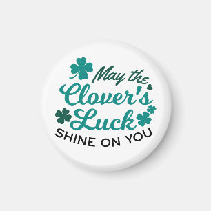 Lucky Clover Charm - May the Clover's Luck Shine Magnet