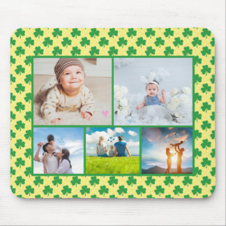 Lucky Clover: Customizable 5Photos Mouse Pad